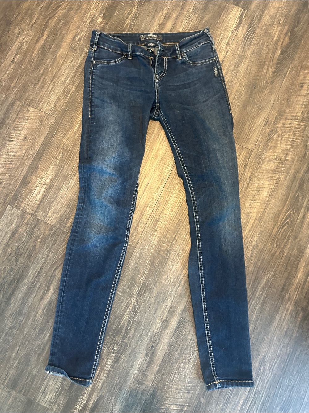 Silver Jeans Dark Indigo Skinny Jeans 26x31